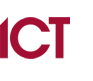 Red letters “ICT” on black background.
