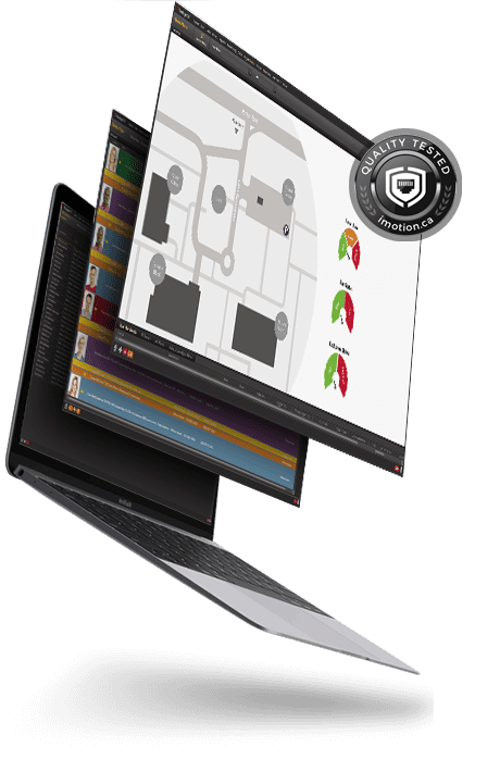 Laptop with software and quality seal.