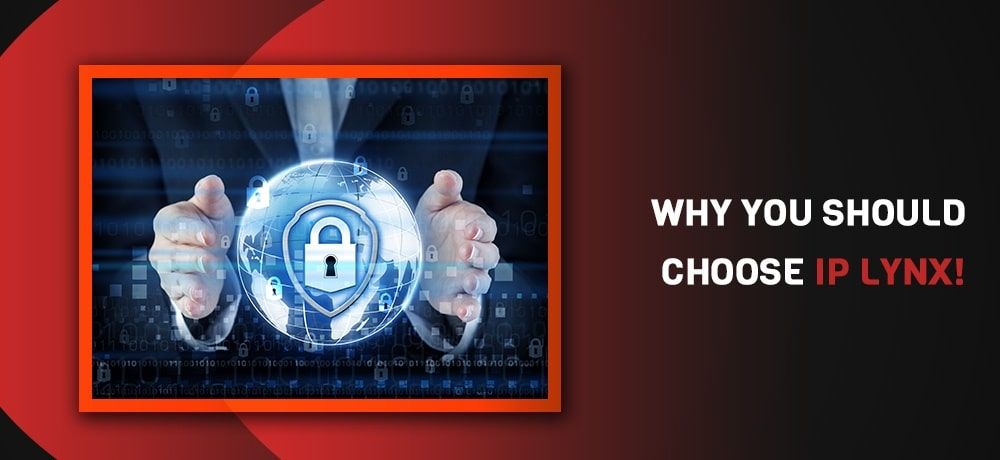 Hands holding digital lock sphere, IP Lynx.