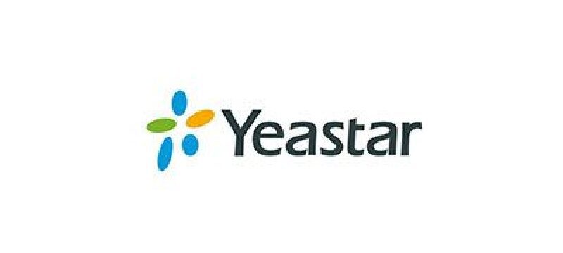 Yeastar logo with colorful design elements.