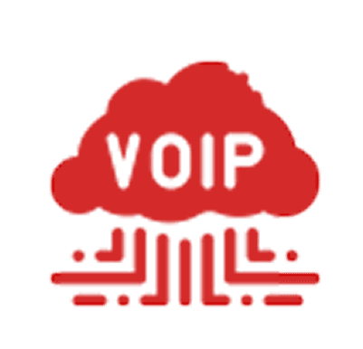 Red cloud icon with "VOIP" text inside.